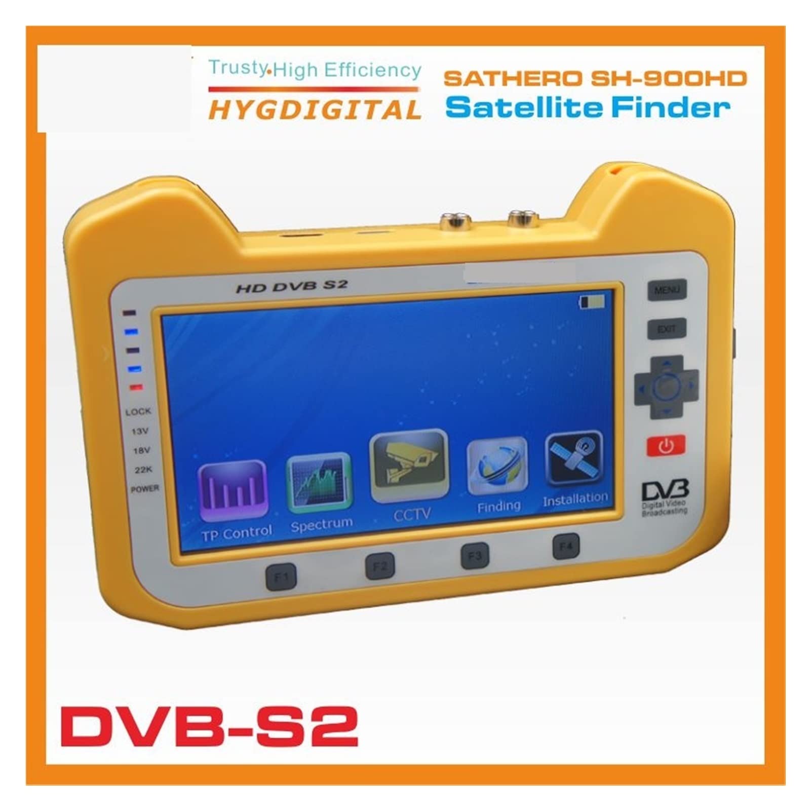 Récepteur Satellite, SH-900HD DVB-S2 Digital Satellite Finder Meter 7inch Dvb-s2 Soutien Cctv Livraison Gratuite(US)