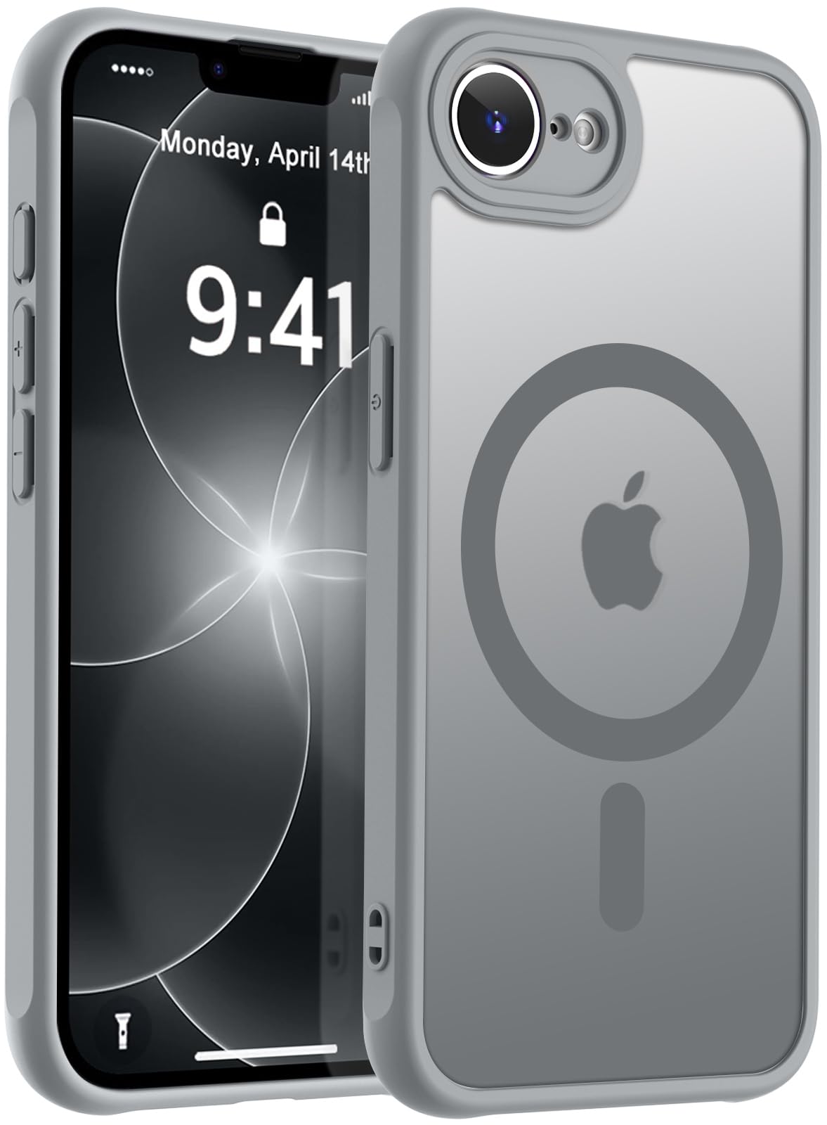 MOCCA Magnetic Shockproof for iPhone 17e Case,Titanium Gray