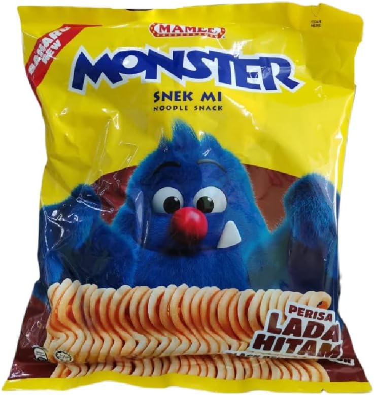 Mamee Monster Snack Noodles 25g (Black Pepper) (200)
