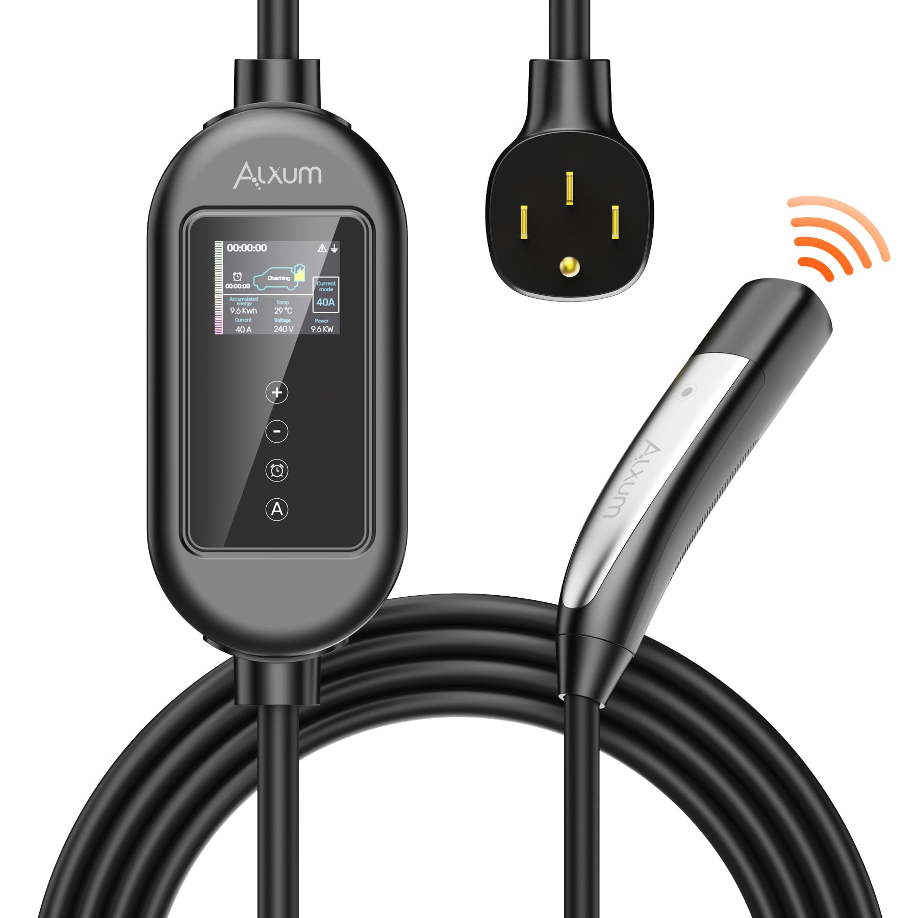 Amazon.com: Alxum Level 2 Tesla 充電器- 40Amp Tesla 便攜式充電器附