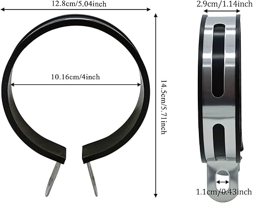 Miniatura 2 de Clip de escape universal de motocicleta semicircular, silenciador de escape, soporte de tubería para colgar silenciador, adecuado para la mayoría de