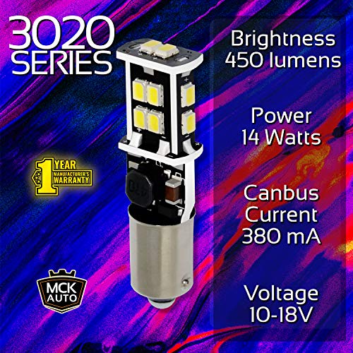 MCK Auto - Sostituzione per LED CanBus H21W BAY9s