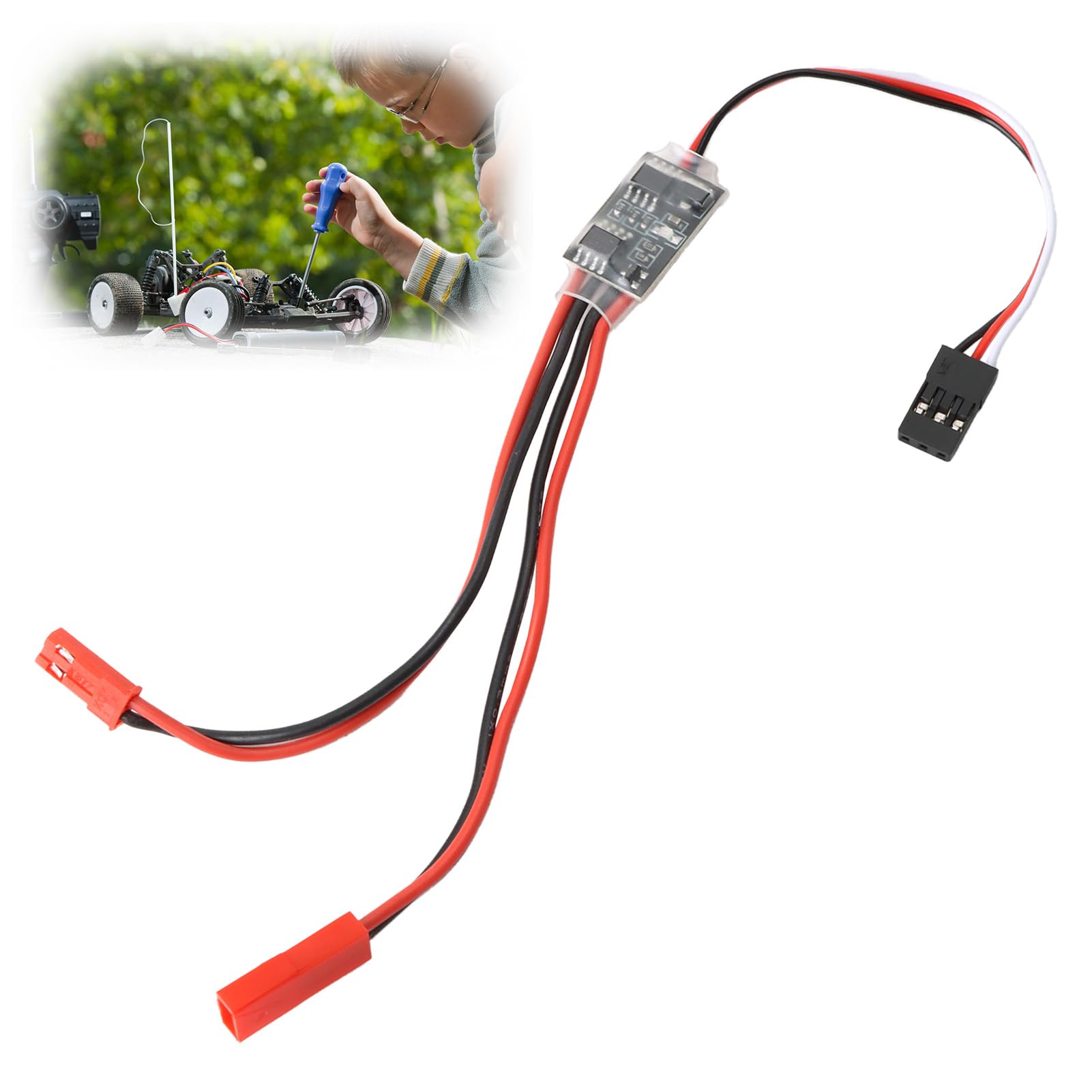 GERUI Elektronische schakelaar met afstandsbediening, 20 A, 3-30 V, RC op afstand bestuurde AUX aan/uit, schakelrelais voor RC, auto, vrachtwagen, boot, led-licht, drone, 2 stuks