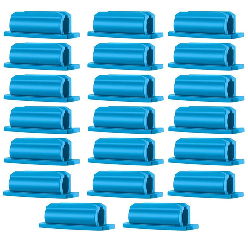 Porte-stylo adhésif bleu en silicone pour ne plus perdre vos crayons