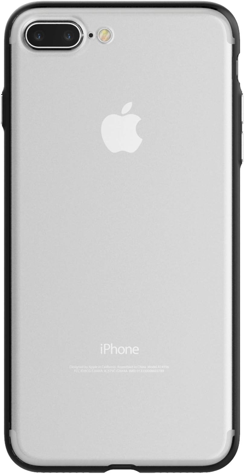Clear Hybrid Series Case Designed for iPhone 7 Plus/iPhone 8 Plus, Transparent Hard (PC) Back and Black TPU Bumper Protection Shockproof Case Cover (Ultra Clear)