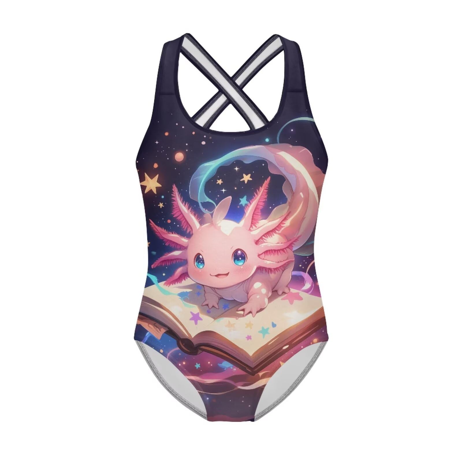 Girls Swimsuit Criss Cross Back 1-Piece Summer Beach Swiwmear