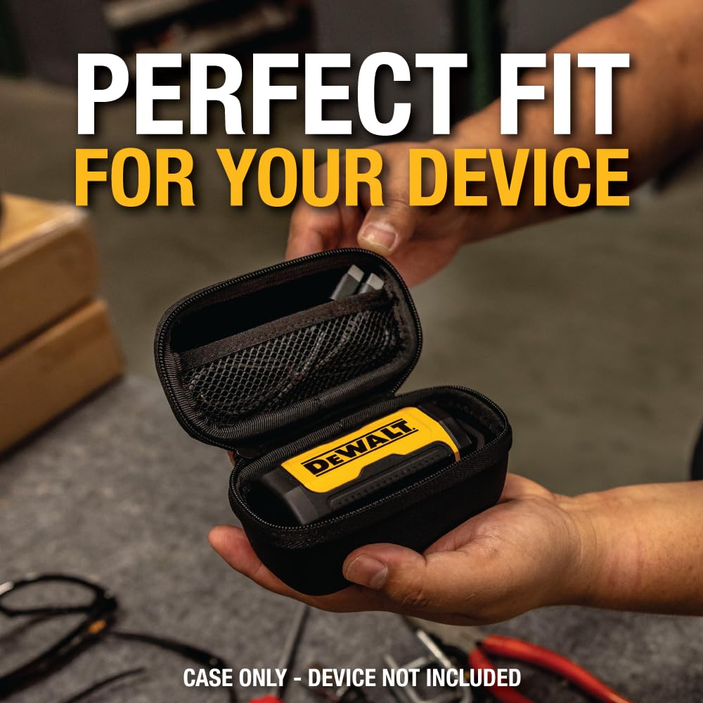 DEWALT Custodia protettiva per auricolari TWS Pro-X2 ANC, compatta e leggera, con custodia rigida in EVA, antiurto, impermeabile, interno morbido e tasca per accessori