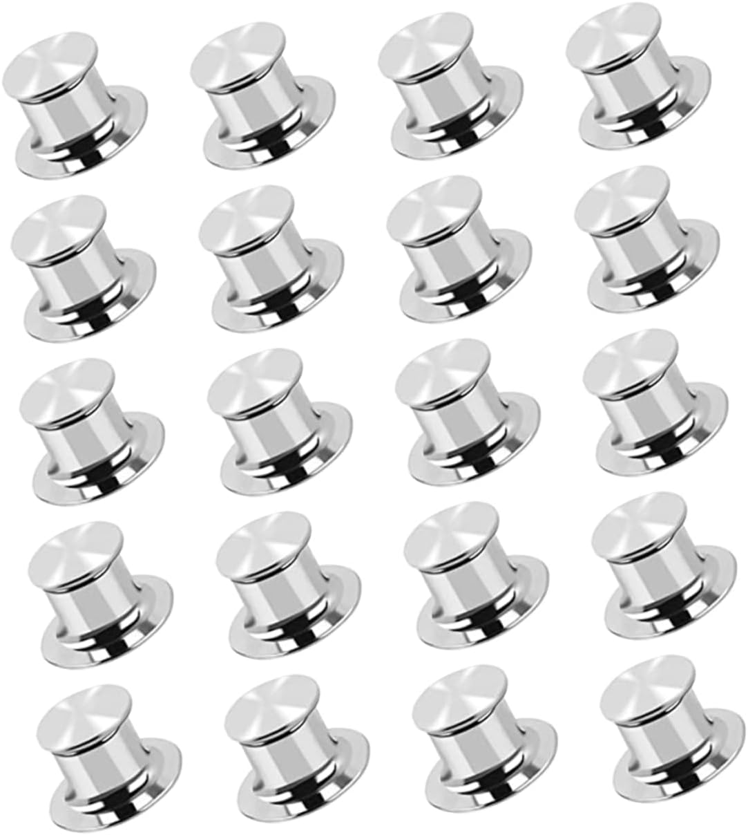 STOBOK 80pcs DIY Brooch Making Pins Locking Pin Backs Badge Locking Backs Lapel Replacement for DIY Crafts