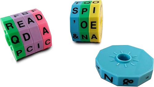 Miniatura 5 de Geospace Juego educativo de lectura Spin para niños un juego de ortografía magnético de mano con bolsa de almacenamiento (letras mayúsculas)
