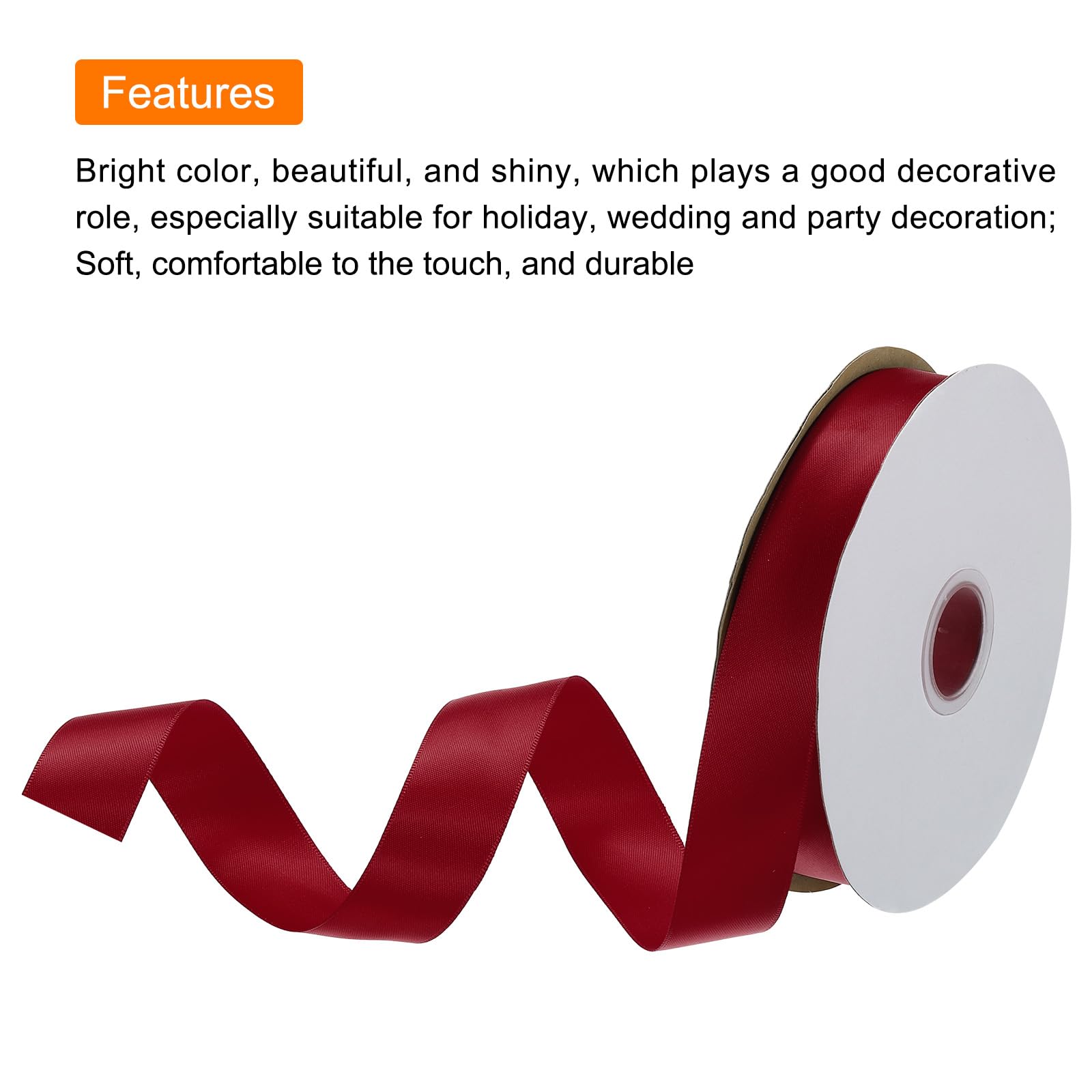 DMiotech 25mm Ruban Satin 23m/75ft Mince Ruban Gros-Grain En