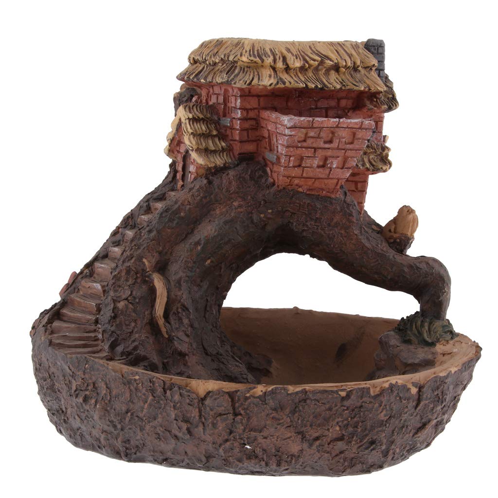 ATORSE® Resin Handcraft Fairy Treehouse Garden Planter Pot Creative Gifts Home Art Ornament