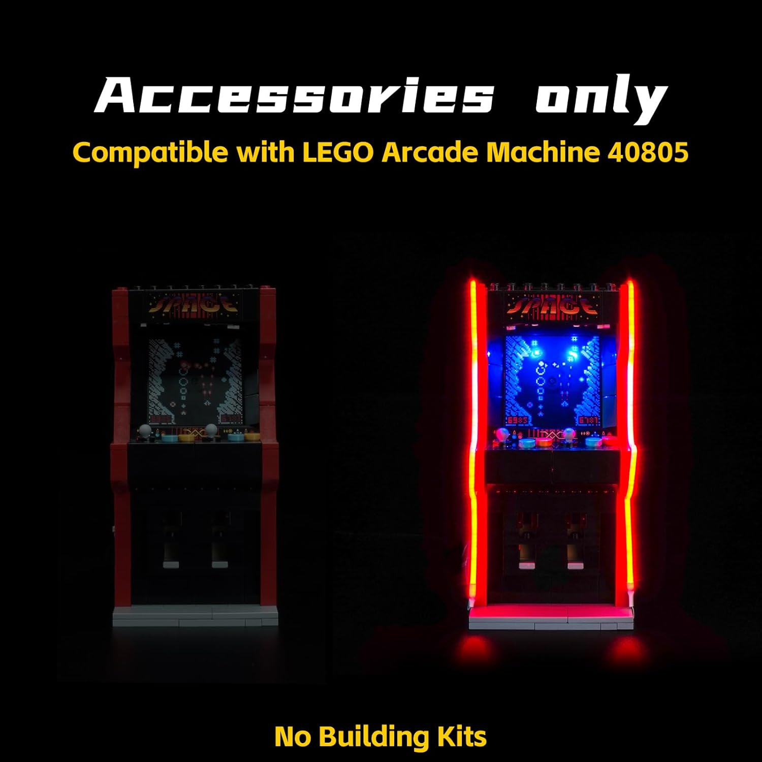 BrickBling LED Light Kit Compatible with Lego Arcade Machine, Creative Light Compatible with Lego 40805 - Not Come with Model