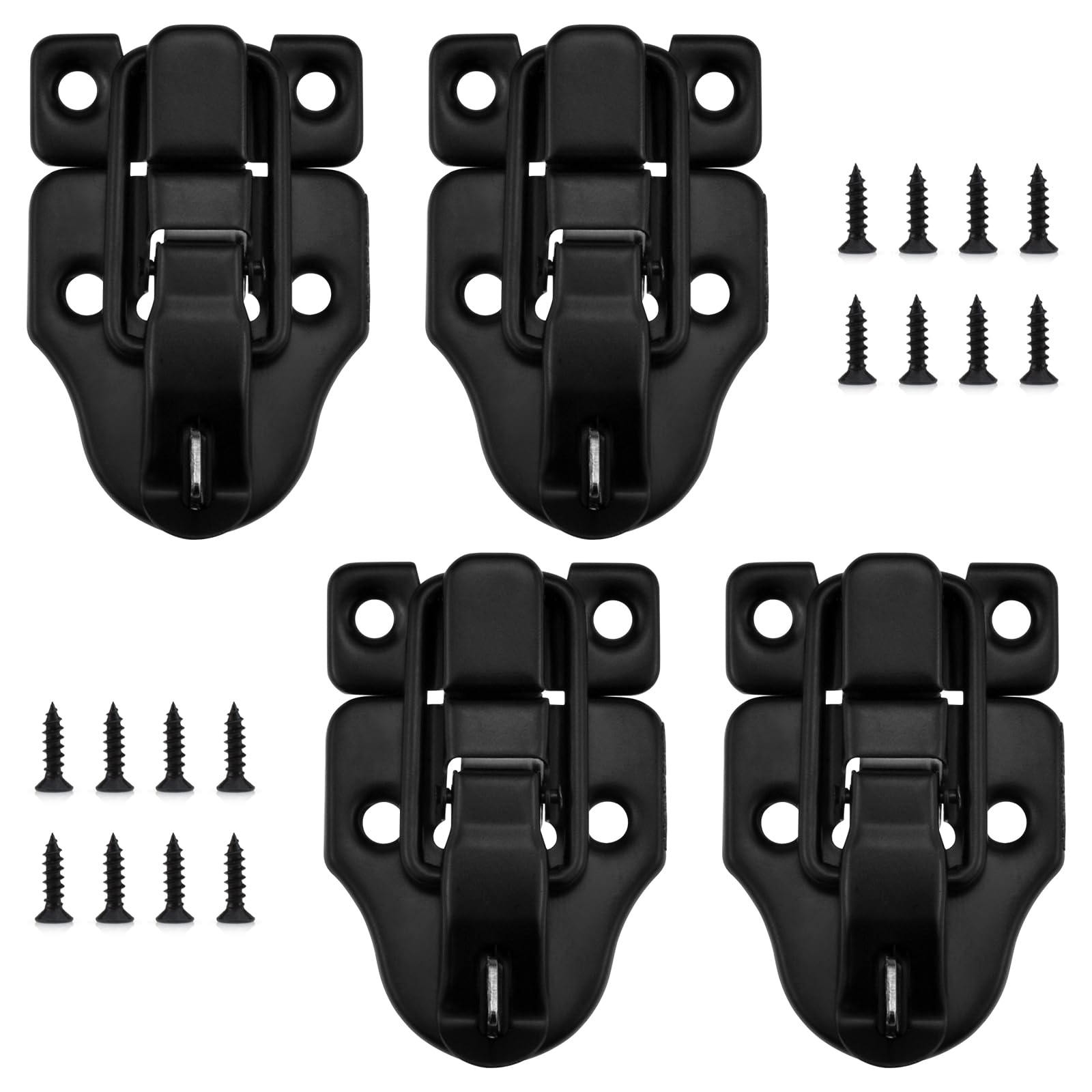 Toggle Hasp Latches Hardware with Hardening Screws, 4 Pack Black — Amazon image 10
