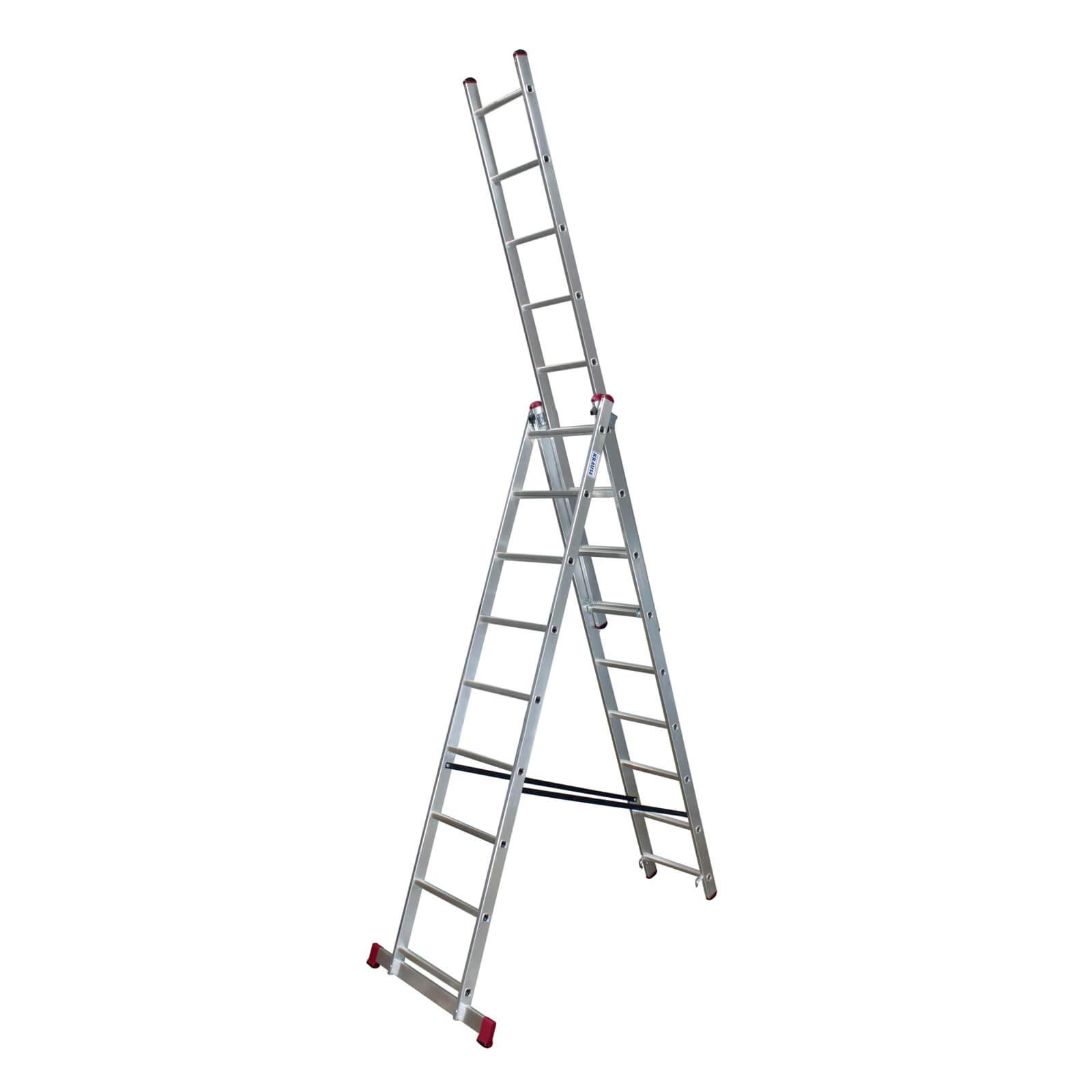 Krause Corda Vielzweckleiter 3x9 Sprossen Mehrzweckleiter Leiter mit Treppenfunktion