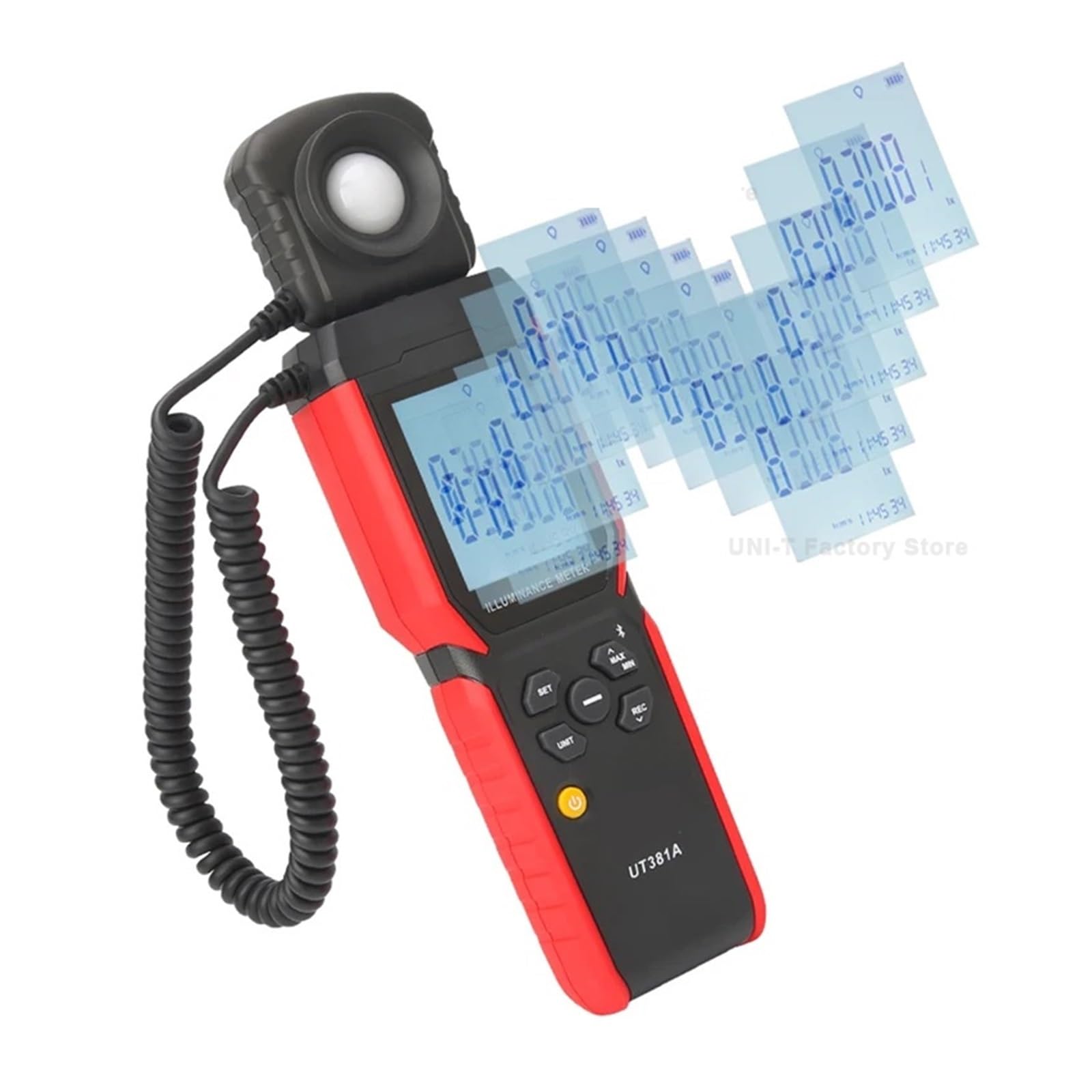 JVDDI Digital Light Tester UT381A Illuminometer Integrated & Split Digital Light Illuminance Meter 400000 Lx 37160 Fc Luxometer With Bluetooth APP