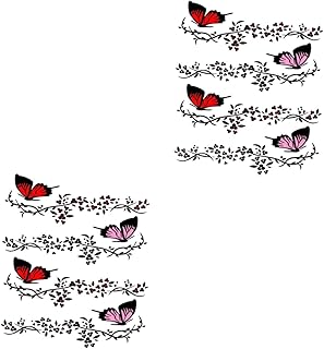 FAVOMOTO 8 Peças Adesivo De Carro Borboleta Decalque De Janela De Carro Adesivos De Natal Adesivo De Flores Calcomanias Para Automóveis Decalques De Veículos De Flores Decalque De