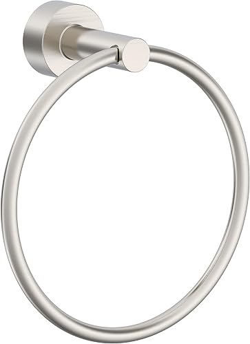 Miniatura 6 de Gerber Parma D446158 - Toallero de mano montado en la pared, moderno anillo redondo cromado para pared de baño