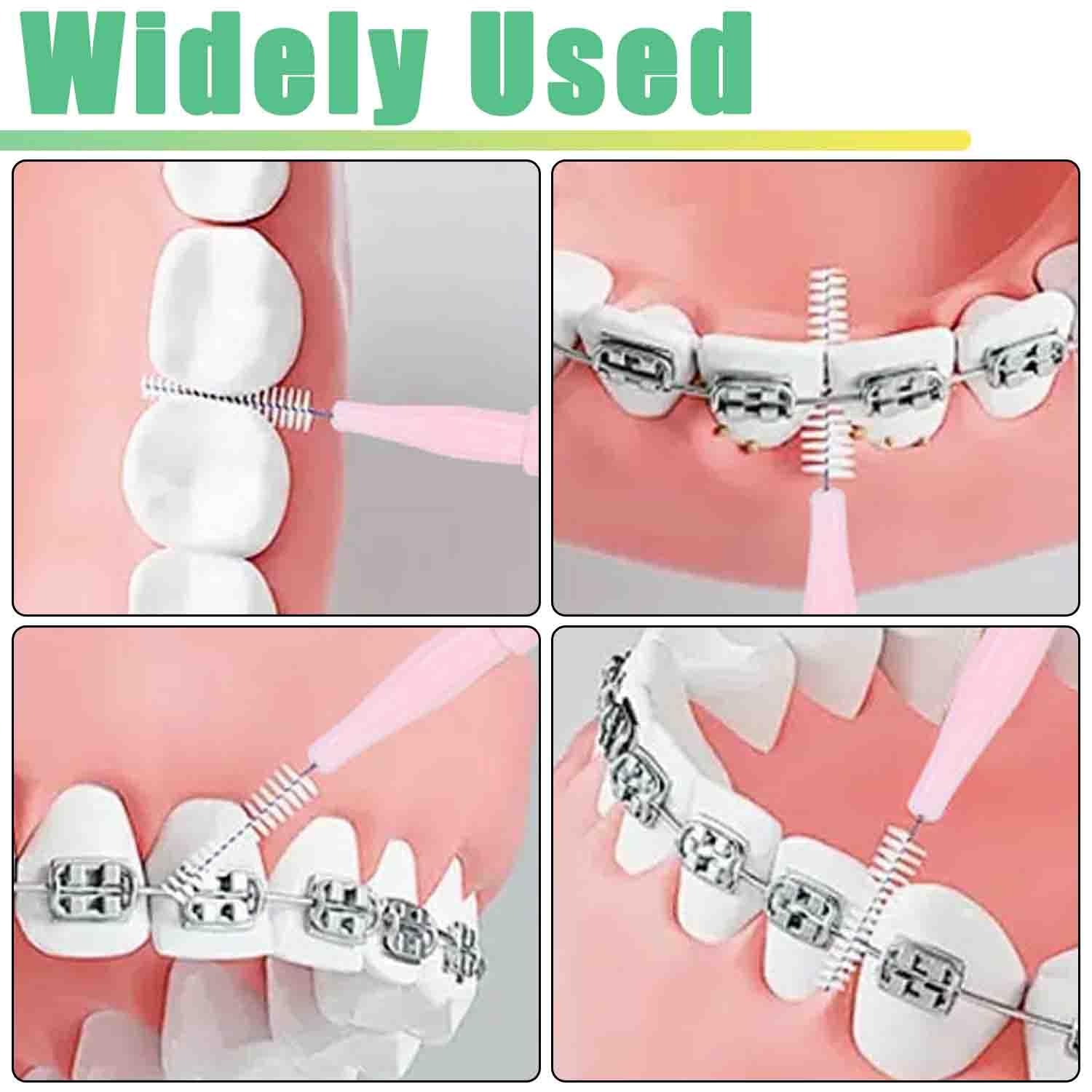 100 cepillos interdentales, herramientas de limpieza dental, palillos de dientes para higiene bucal