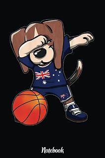 Dabbing Beagle Australia Jersey Australian Basketball Lovers Notebook: Basketball Themed Blank Lined Journal Notebook for School, Work, Taking Notes & Gifting - for Boys & Girls, Teens, ... 110 pages
