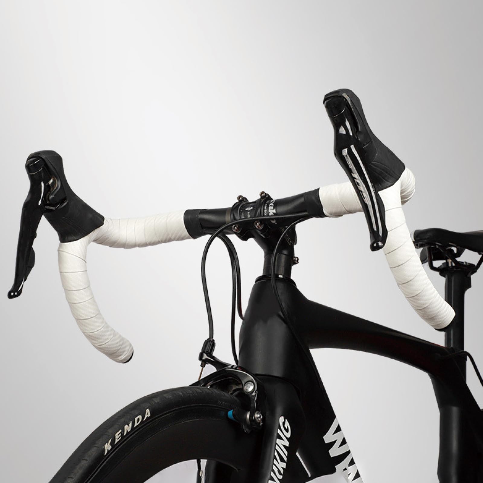TRIWONDER Taśmy kierownicowe do rowerów, 2 rolek, antypoślizgowe, amortyzujące, do MTB, roweru szosowego, białe (Biały)
