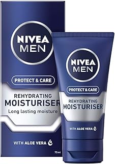Nivea Men Rehydrating Face Moisturiser Protect and Care, Hydrating Face Moisturiser, Men's Moisturiser Soothes Dry Skin, Rehydrating and Caring Moisturiser for Men, 75ml