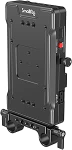 SMALLRIG V-Mount Battery Plate Comes with USB-C Input/Output and USB-A Output, Advanced V Mount Battery Plate with D-Tap (14.8V) and DC (8V / 12V) Power Ports, with Dual 15mm Rod Clamp - 3203B
