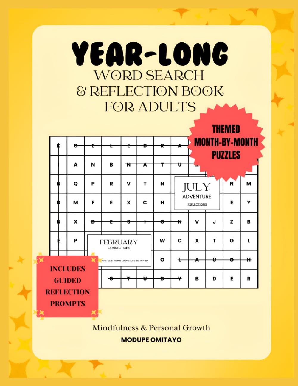 Year-Long Word Search & Reflection Book for Adults: Themed Month By Month Puzzles With Guided Activity Prompts for Mindfulness & Personal Growth