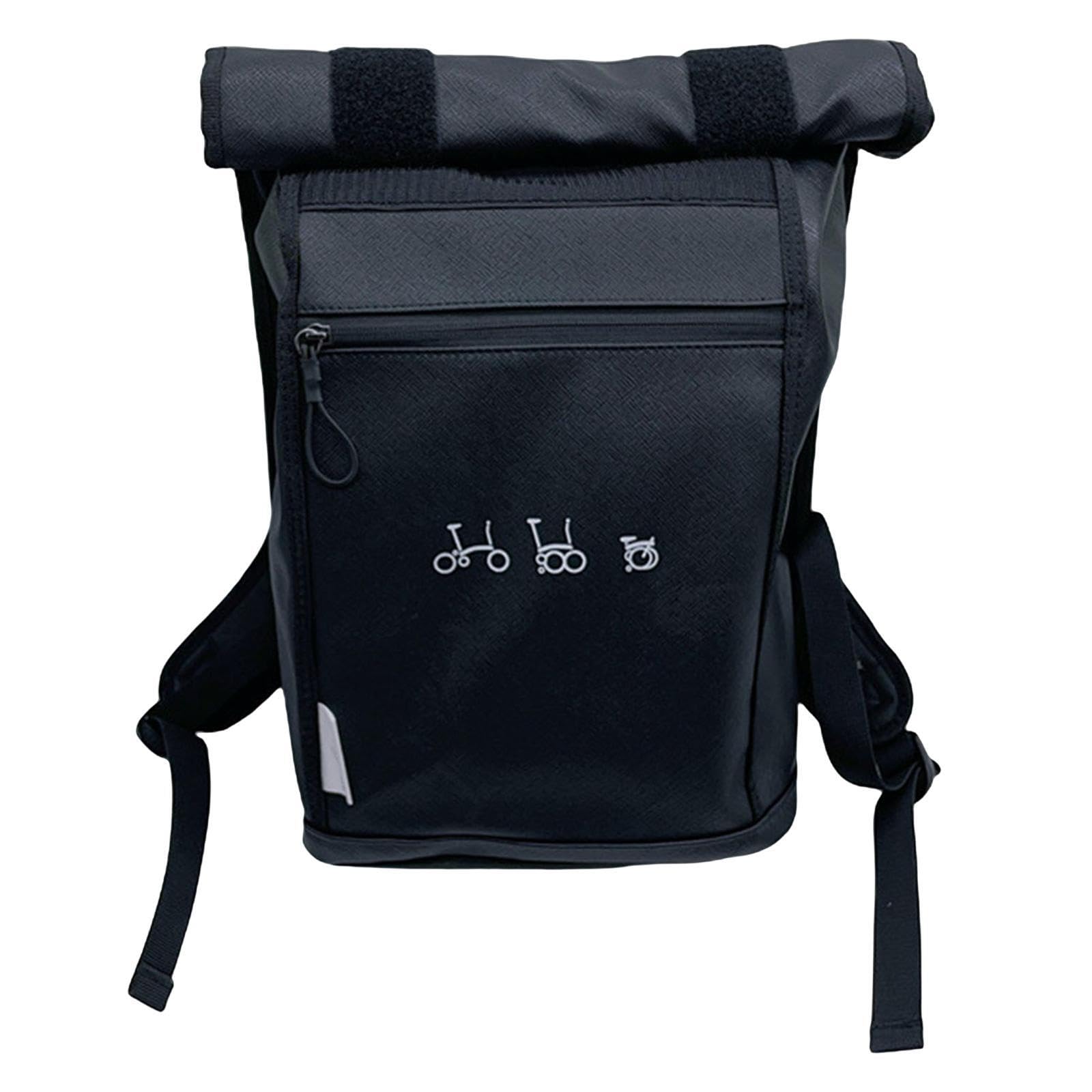 Cesta delantera plegable para bicicleta, elegante y desmontable, ideal para mochilas de bicicleta y almacenamiento de accesorios de ciclismo al aire libre, con funda