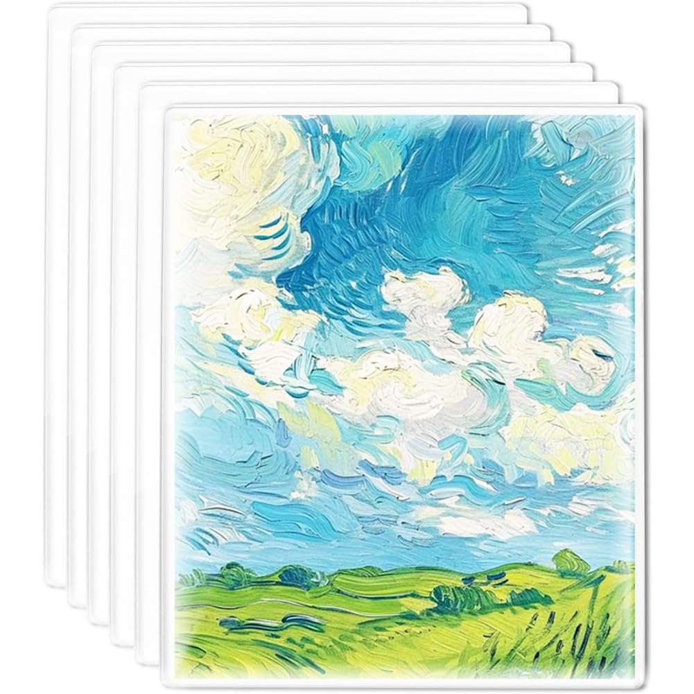 Ijsdnvjndx As Shown Reusable Gel Printing Plate 6 Pcs 5 X 7 Inch, Monoprinting Gel Plate Pack,For Scrapbooking For Journaling, Card Making,Crafts