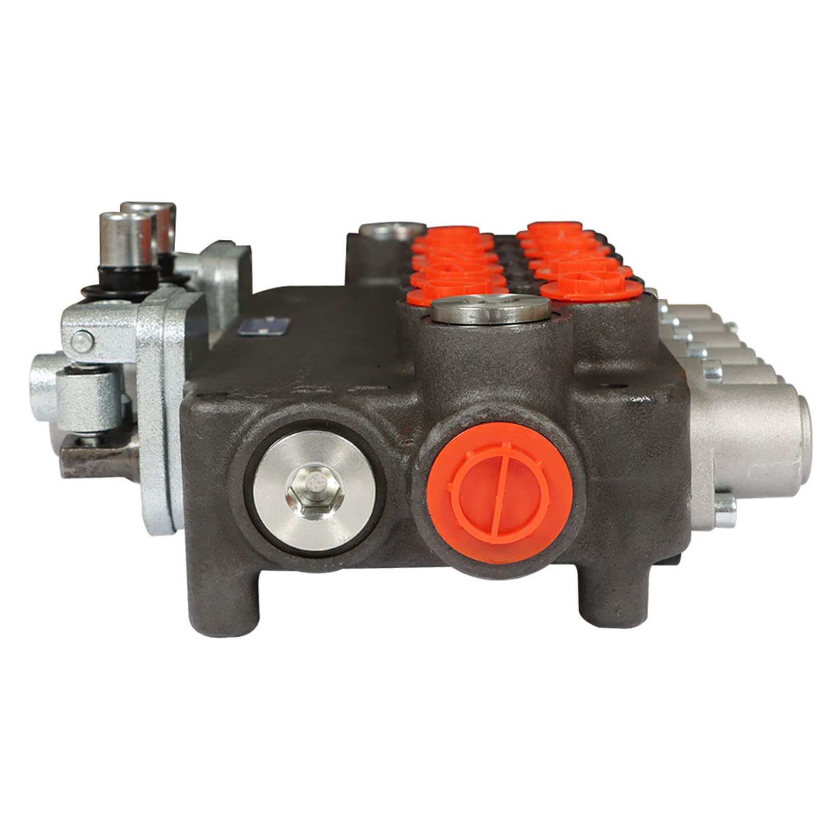Distributeur hydraulique à Double Effet, 6 tiroirs, 21 GPM, 3625 PSI, Ports SAE, pour Petits tracteurs, tracteurs, chargeuses et fendeuses de bûches.