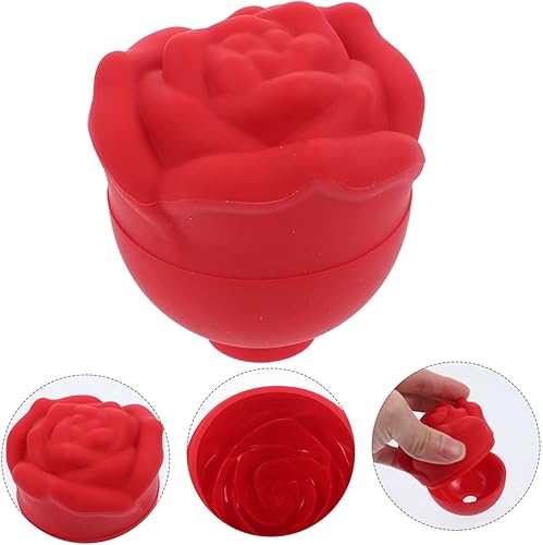 Miniatura 6 de NOLITOY Bandeja de helado de cara rosa, mini rodillo de cara, bandejas redondas para cubitos de hielo, bandeja para cubitos de hielo pequeños, molde