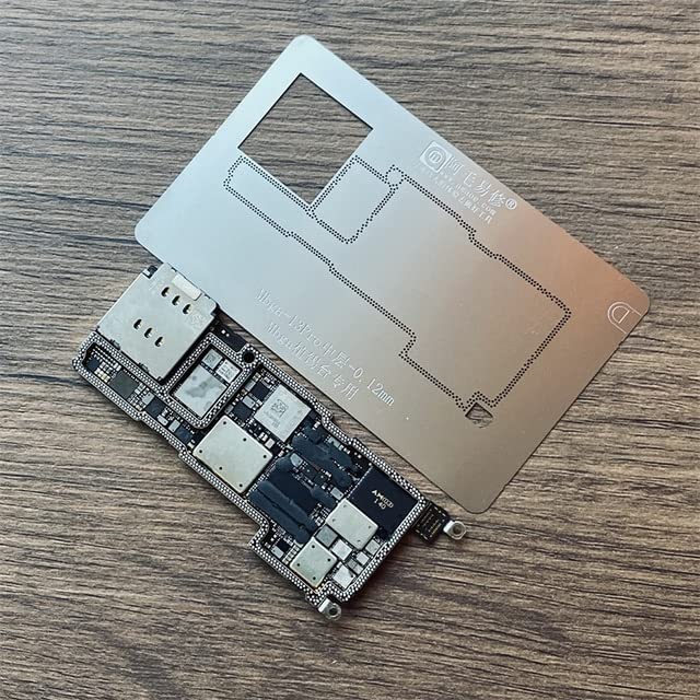 TOOLAE - BGA Reballing Stencil for iPhones 13/13Pro/13Pro /13Mini Motherboard IC Chip A15 CPU Soldering Net Direct heating template (13Pro)