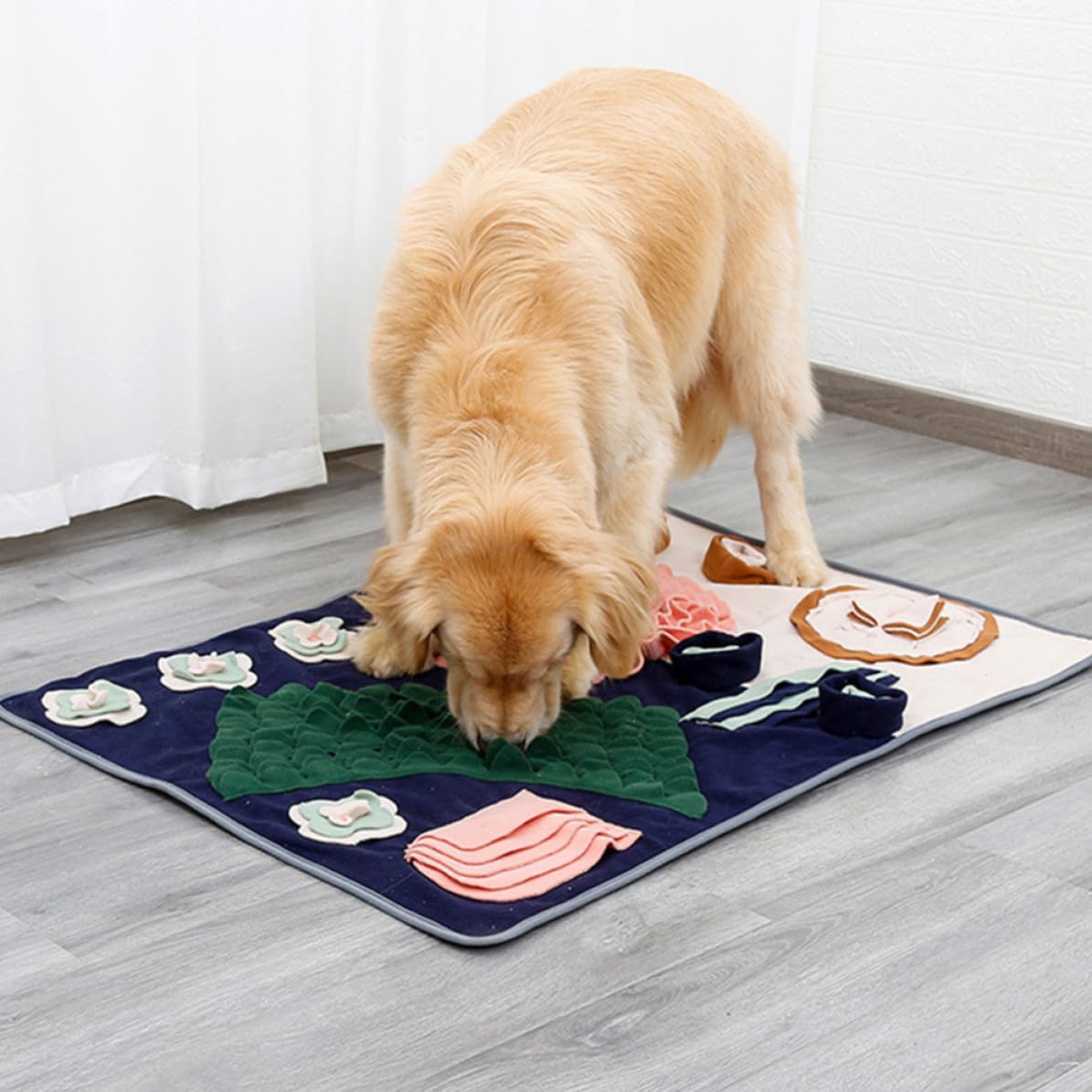 Hundeschnüffelmatte Große Futtersuchmatte aus Polar Fleece für Hunde | Futterversteckmatte, Training und Beschäftigung, Wear Resistant, Komfortabel