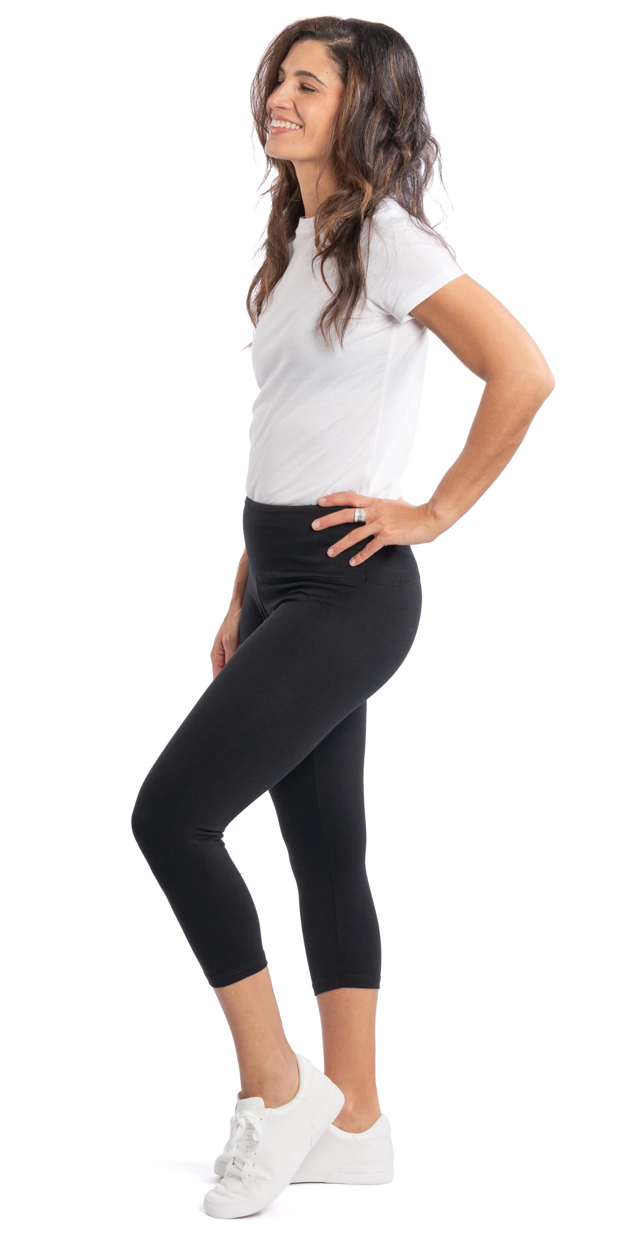 INTRO. Legging Capri senza lacci a vita alta con controllo della pancia