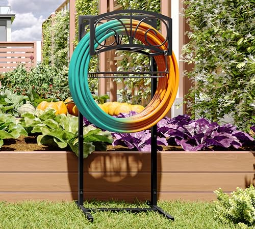 Fire Beauty Garden Hose Holder,Freestanding Water Hose Holder wit...