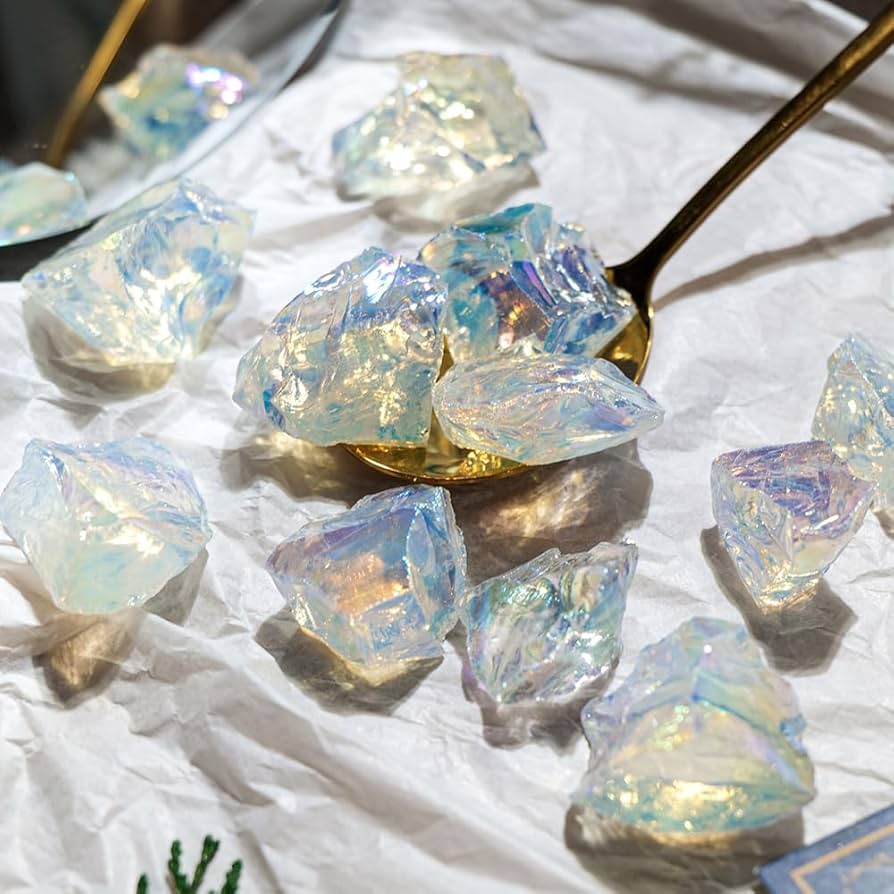 Amazon.co.jp: 50 グラム/バッグ 2-3 個オパライト原石合成水晶オーラ