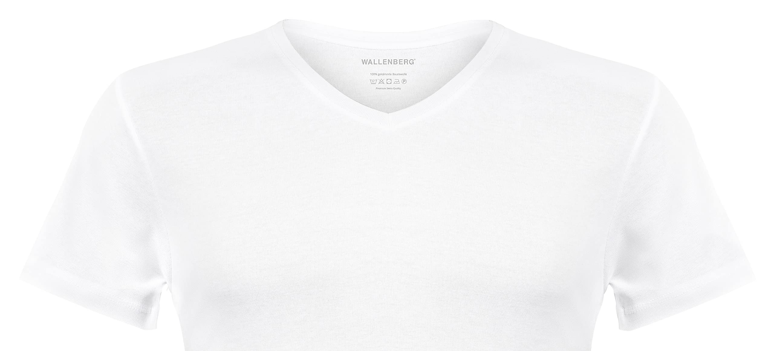 Image secondaire de Wallenberg Lot de 1 à 5 Maillots de Corps à col en V pour Homme - Blanc - Large