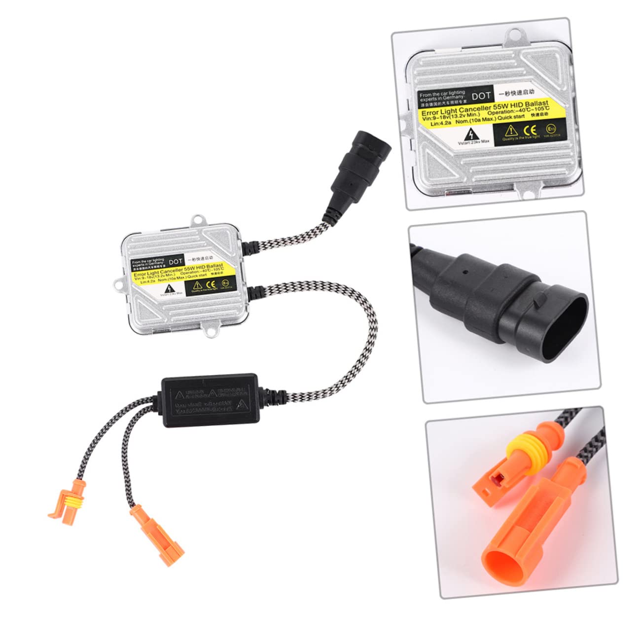 2pezzi Centralina Fari Allo Xeno Da Kit Lampadine Avviamento Rapido Alimentatore Digitale Per Auto Veicoli Resistente Calore Invecchiamento