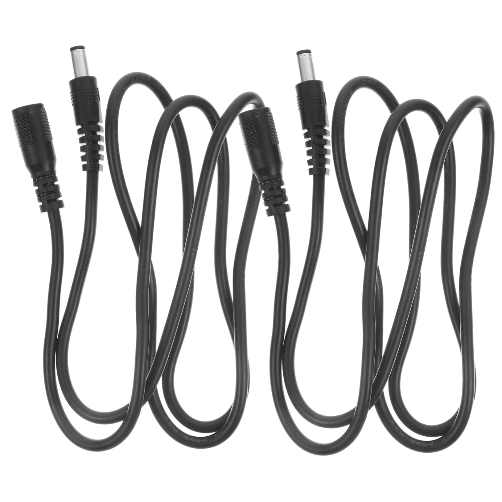 HOMSFOU 12v Dc Power Cord Extension 2pcs 5.5mm 2.1mm Male to Female Connectors for Camera Router Tv