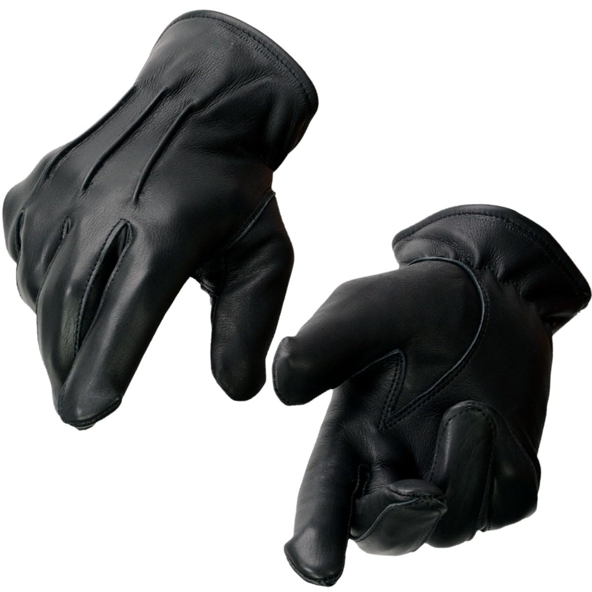 Milwaukee Leather SH865 Mens Black Thermal Lined USA Deerskin Leather Motorcycle Winter Rider Gloves - 5X-Large