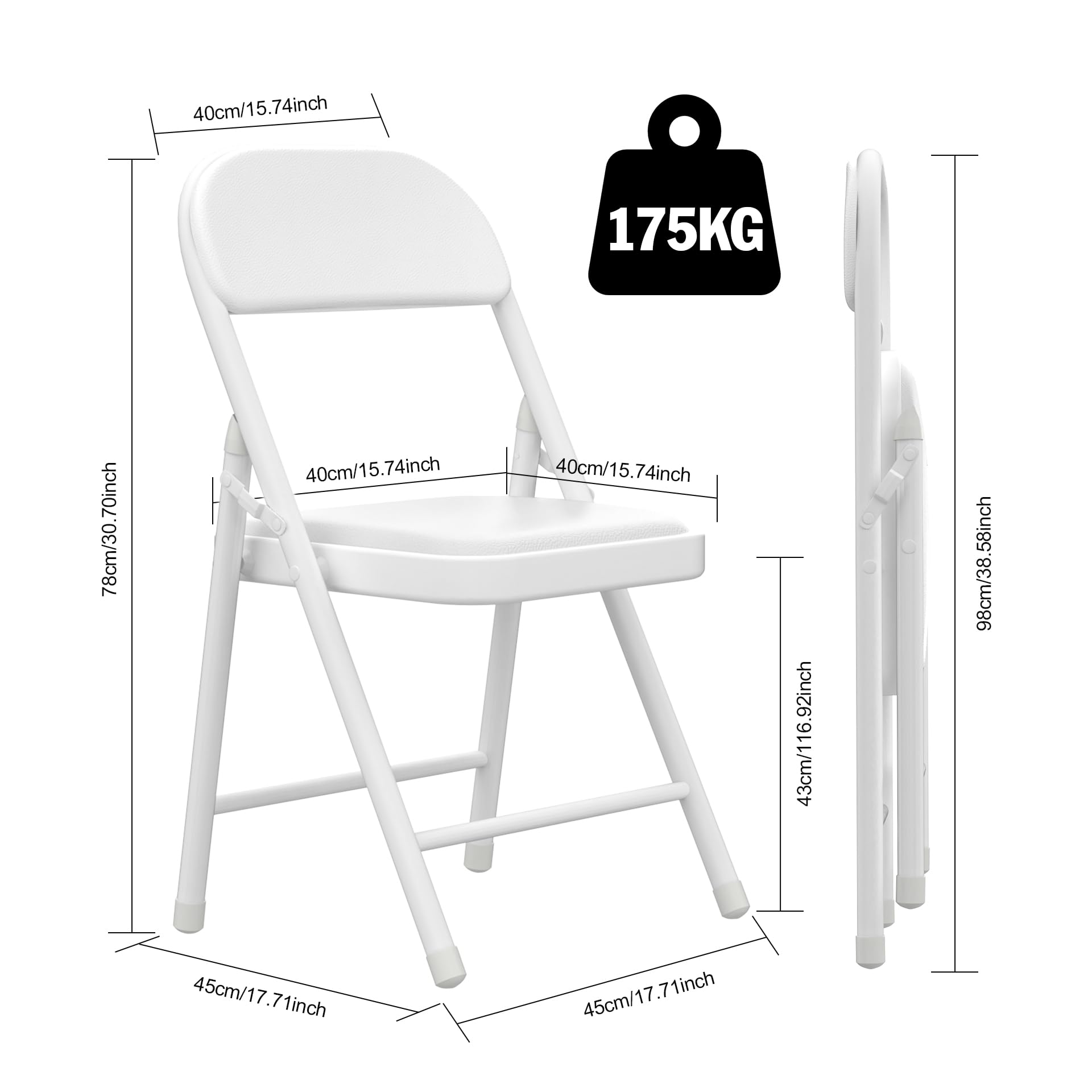 Sedia Pieghevole Confezione Da Sedie Pieghevoli, Con Pannelli In