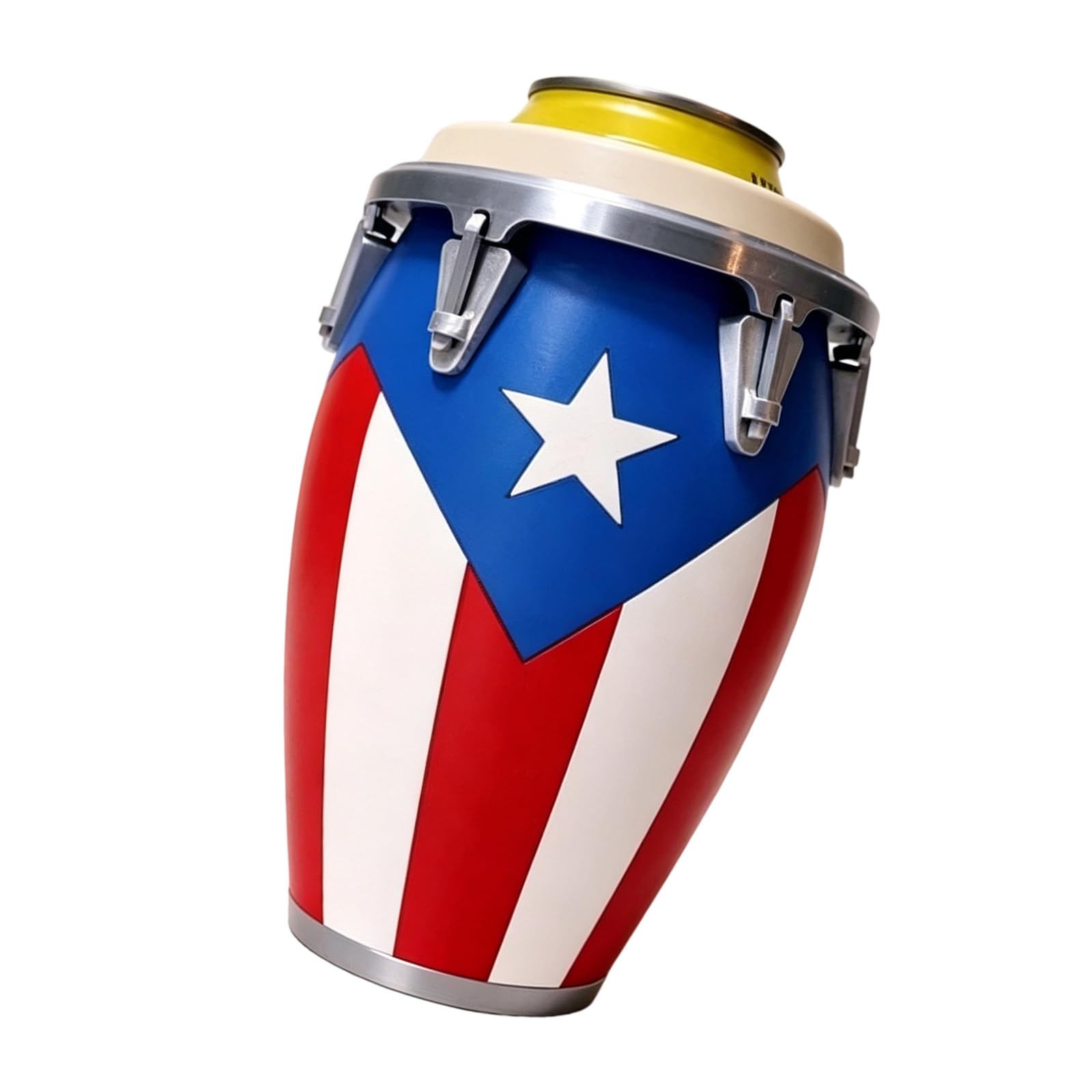 Limtula Practical Can Wrap Holder 12Oz Can Sleeve with Artistic Conga Drum Appearance and Textured Accent Drum Molded Beverage Cover