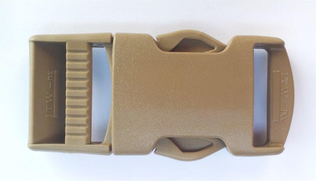 Nexus Coyote Tan Side Release Buckle 25mm Pack of 4 (1") Webbing Military Tactical Sand Desert