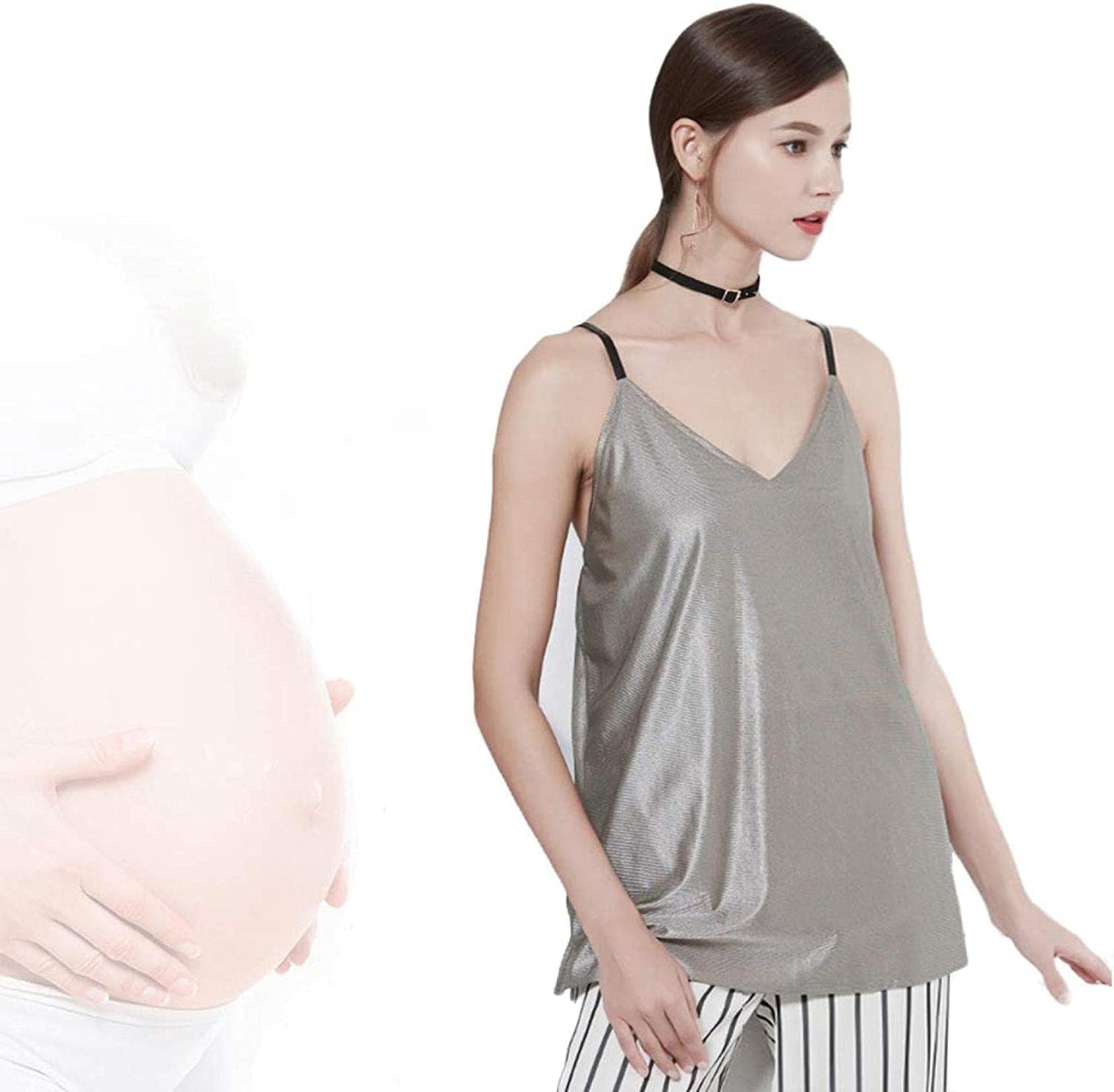 Robe anti-rayonnement en fibre d'argent pour femmes enceintes