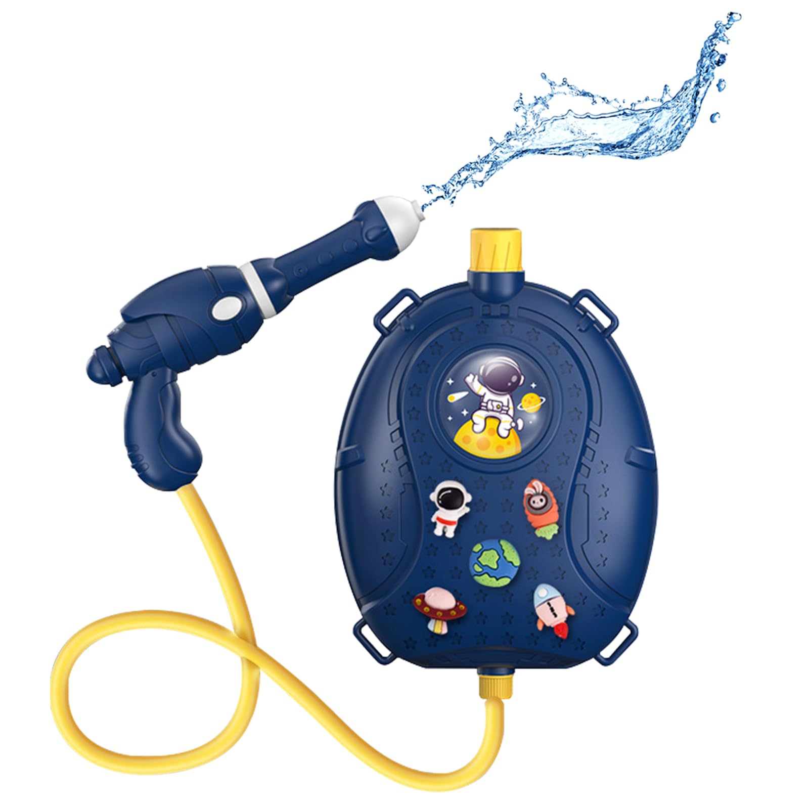 Pistola De Agua Con Mochila De 1800 Ml – Diseño Astronauta – Alcance 8-10 M – Juguete De Verano Para Niños +5 Años – Ideal Para Playa, Piscina Y Jardín