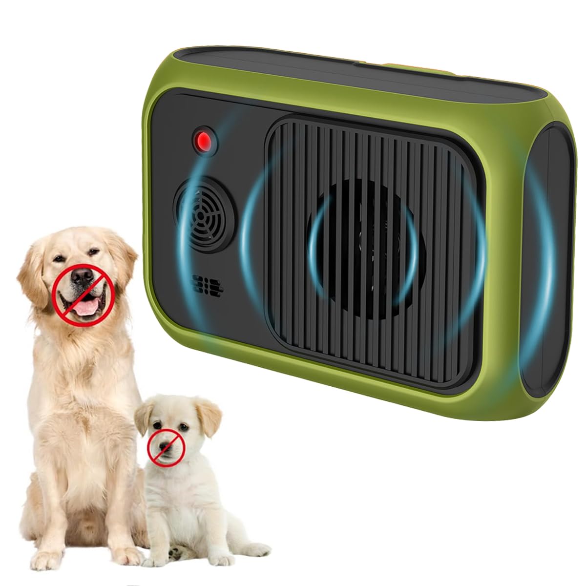 Ahuyentador de Perros Potente, 2 Frecuencias Ajustables Dispositivo Antiladridos para Perros, Impermeable - Antiladridos para Perros Ultrasonidos Recargable/Interiores/Exteriores