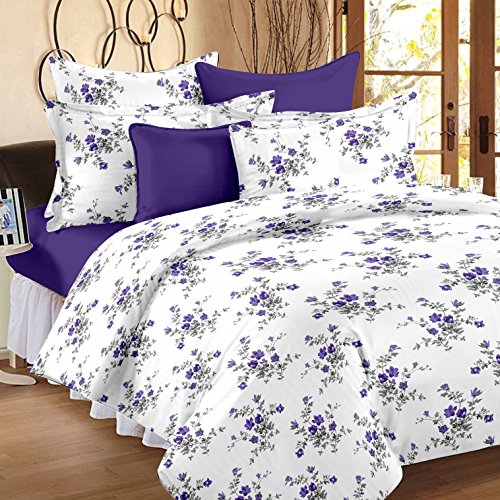 Ahmedabad Cotton Comfort Cotton King Size Bedsheet with 2 pillow covers (9ft 9ft)