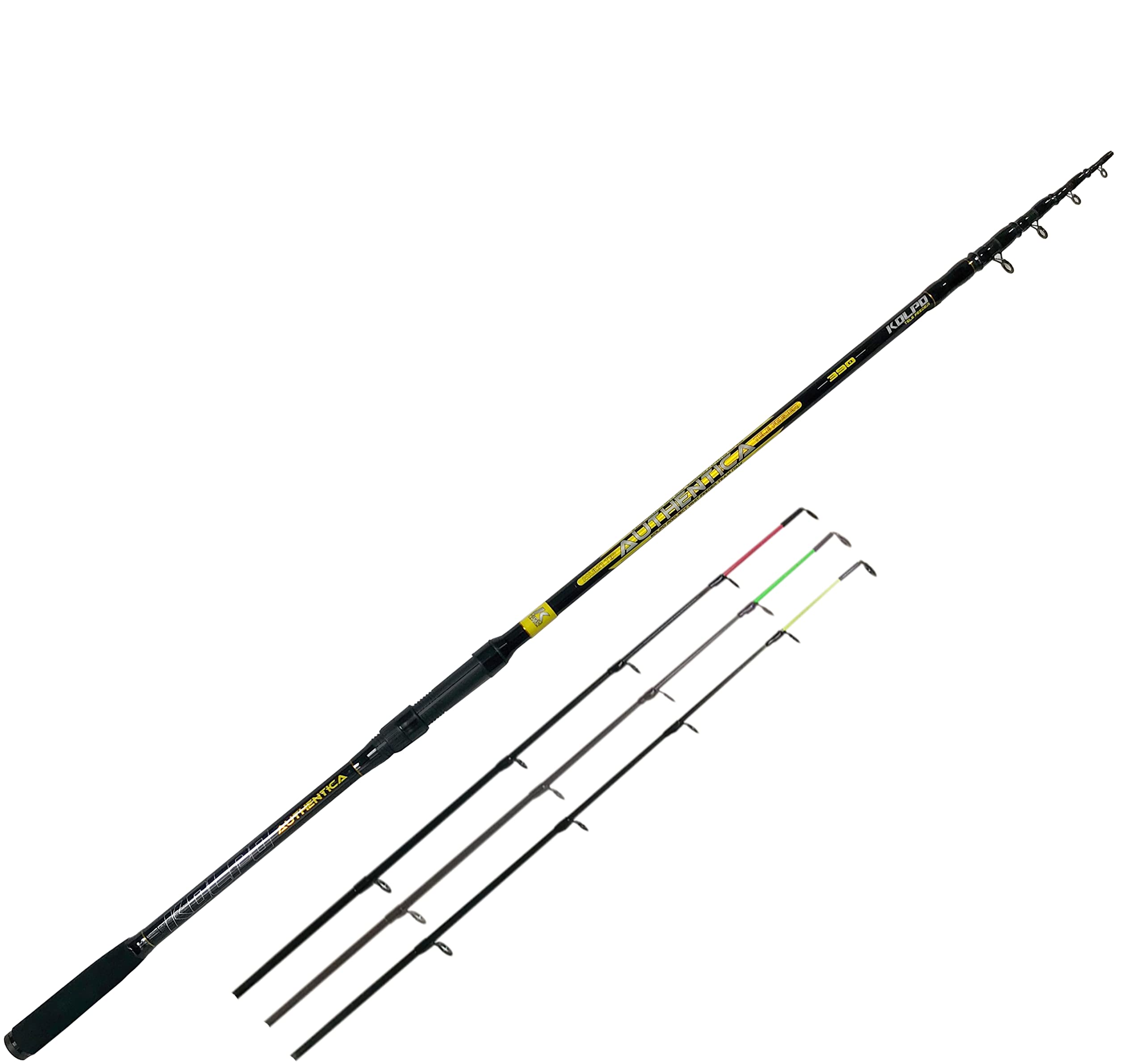 Kolpo Feed Expert – Canna da Feeder 3.90 m in Carbonio Alto Modulo – Azione 90g – 3 Vette Intercambiabili – Leggera, Potente e Sensibile per Mare e Acque Interne