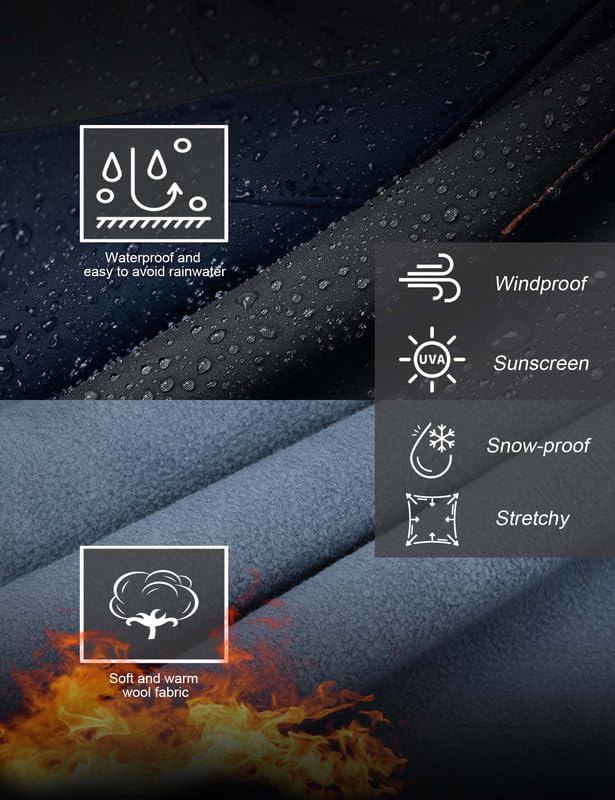 HFDWYJ Skihose Thermohose Herren Winter Softshellhose Herren wasserdichte Hose Herren Gefütterte Outdoorhose Für HerrenTrekkinghose Skifahren Hundespor Hose Wandern Und Für Viele Outdoor-Aktivitäten