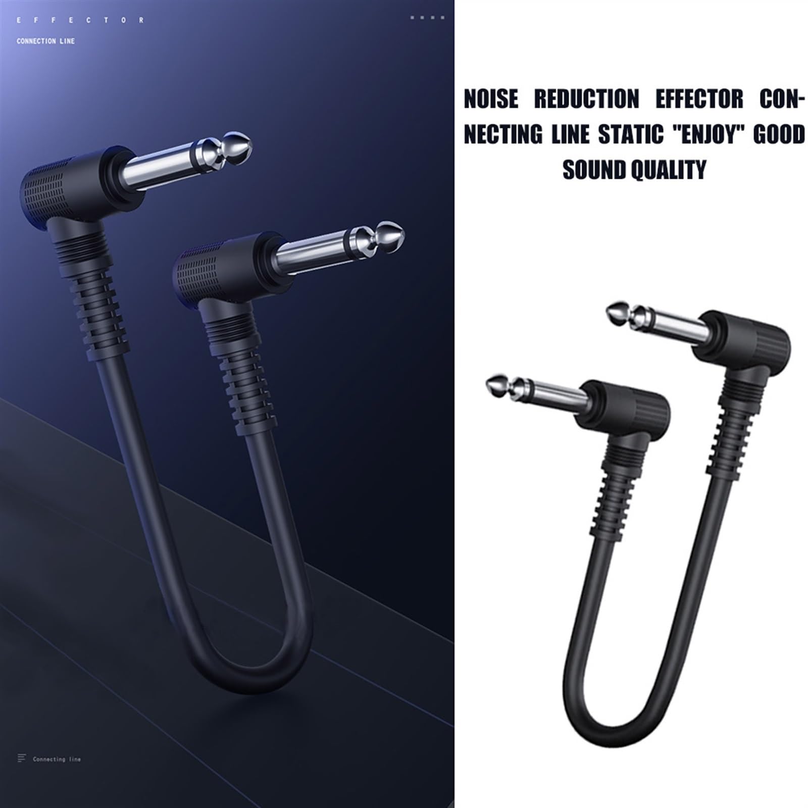kabel audio do gitary 6 Sztuk Kabel Pedału Gitary Płaski Kabel Patch 6.35mm Pedał Gitary Elektrycznej Zapasowy Wymień Drut (Color : 30cm)